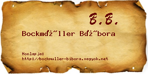 Bockmüller Bíbora névjegykártya
